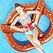 Sunfei Swimming Pool Giant Inflatable Pretzel Float Toy Summer Swim Ring Water Raft