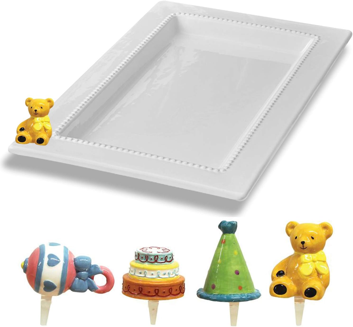 Ceramic Charmers Rectangle Platter Including Birthday