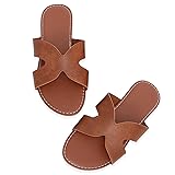 Toybdsunx Women's Flat Slide Sandals Summer Open
