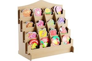 HOTCAN Sticker Display Stand with 16 Curved Pockets - Brochure Holder with Customizable Space - On the Go Display Stands for Vendor Events - Ideal for Small Business Vendors - Lifetime Assurance