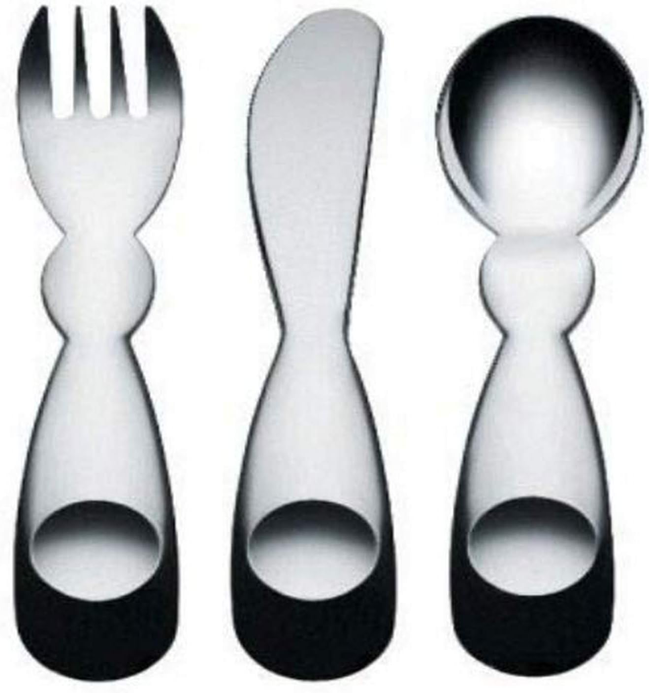 Alessi AM41S3 Alessini Children Cutlery Set, 18/10 Stainless Steel, Silver Amazon.co.uk