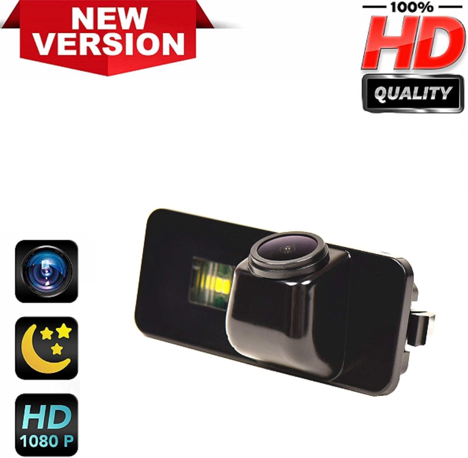 HD 1280x720p Rear Reversing Backup Camera Rearview License Plate Replacement Camera Night Vision Ip69k Waterproof compatible for Altea/Leon 2/3 Superb I Bora/EOS/Golf MK5 MK6 Passa B7 CC Amarok