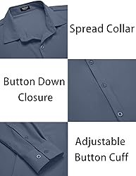 COOFANDY Men's Business Casual Dress Shirt Slim Fit