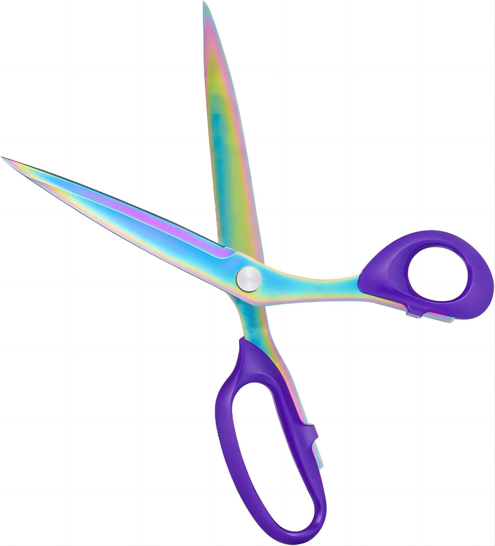 FEISIGE 10 Inch Fabric Scissors - Heavy Duty Titanium Plated Stainless Steel Dressmaking & Tailor Scissors for Cutting Fabrics, Leather, Purple