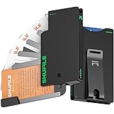 SHUFFLE LIFE Wallet for Men, Deck-of-Cards Opening, Rfid Blocking and Slim Design,Aluminum Card &Money Clip Wallet(Neon Black)