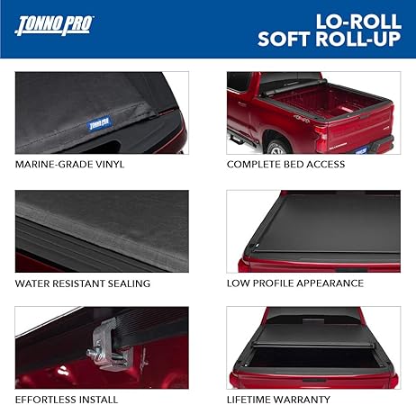 Tonno Pro Lr 3045 Lo Roll Black Roll Up Truck Tonneau Cover Automotive Amazon Canada