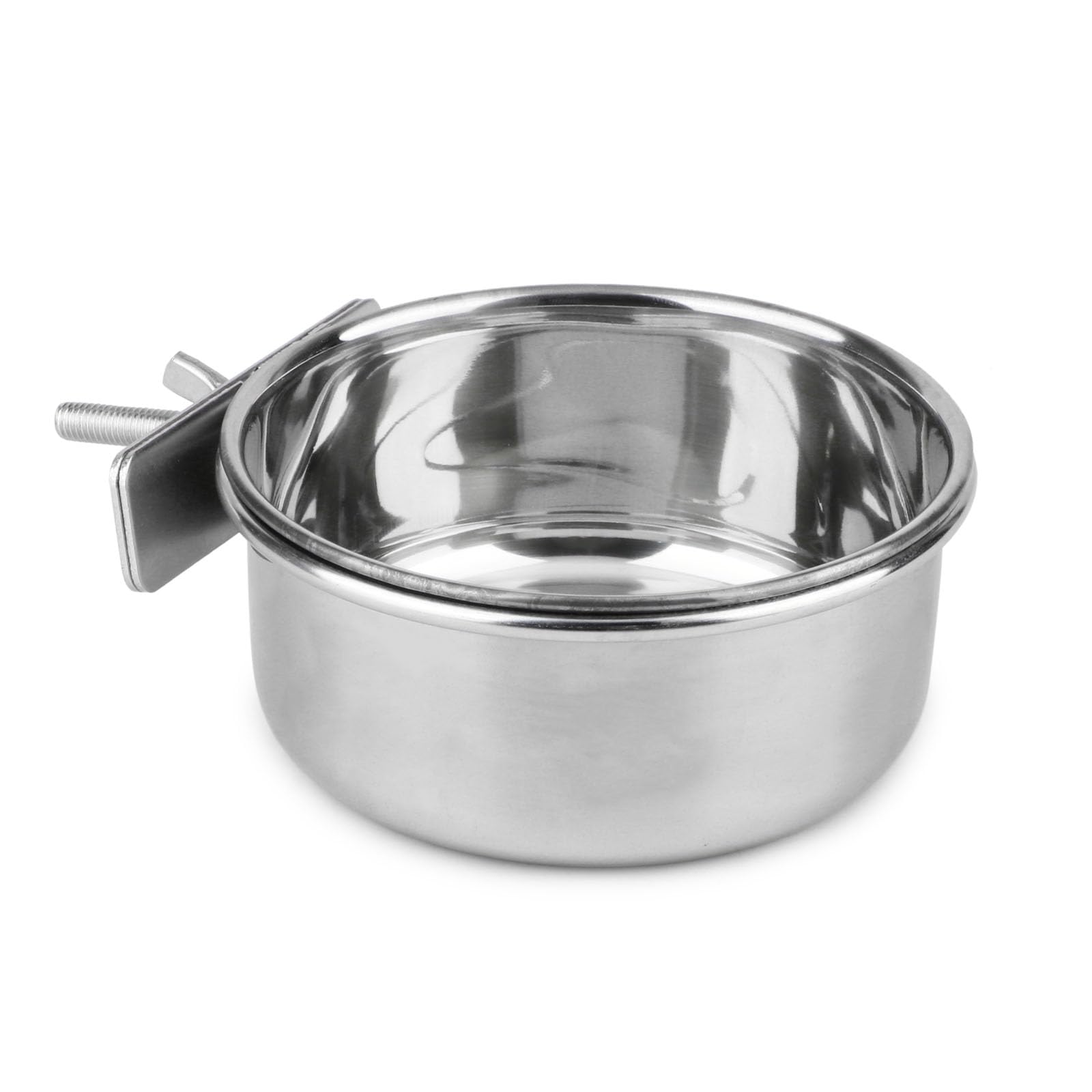 Stainless Steel Food Water Bowl For Pet Bird Crates Cages Coop Dog Cat Parrot Bird Rabbit Pet (Medium:12cm*5.5cm,4.72 * 2.16inch)