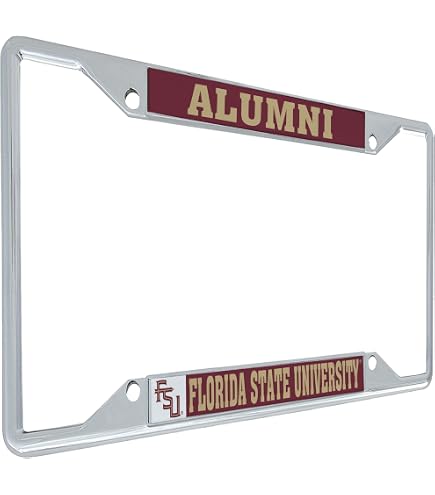 Florida State Seminoles Metal License Plate Frame - Black Finish Team Pride Display