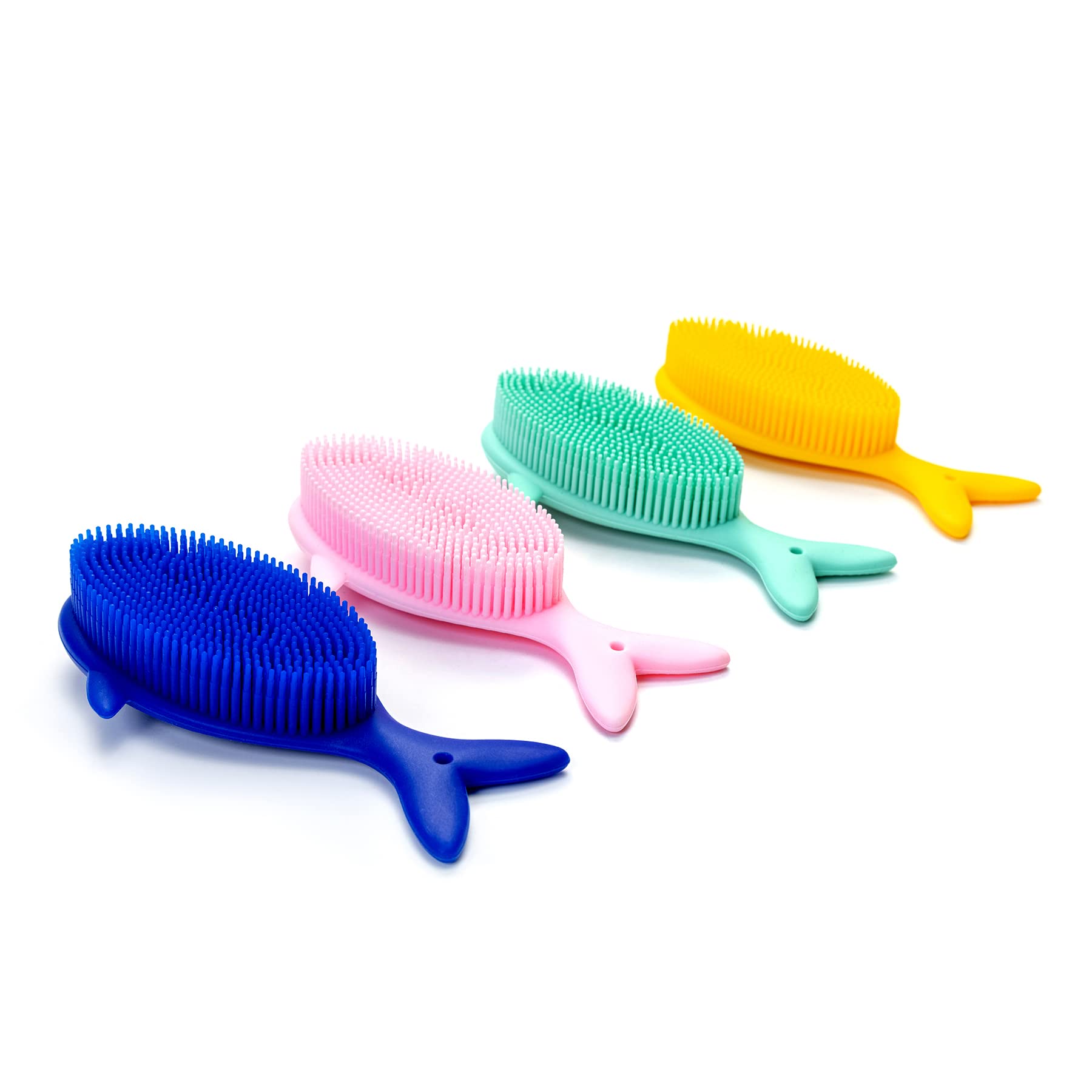 Premium Sensory Brush for Kids or Autism,Soft Silicone Body Scrubber,2 in 1 Sensory Room Occupational Therapy Brushes,Silicone Loofah,Pet Shower Brush Bath Brushes