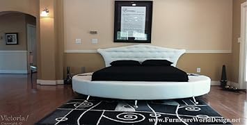 Amazon Com Victoria King Size Leather Round Bed Furniture Decor