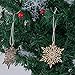 rosenice 10pcs Wooden Snowflake Pendant Christmas Decoration Embellishments with String