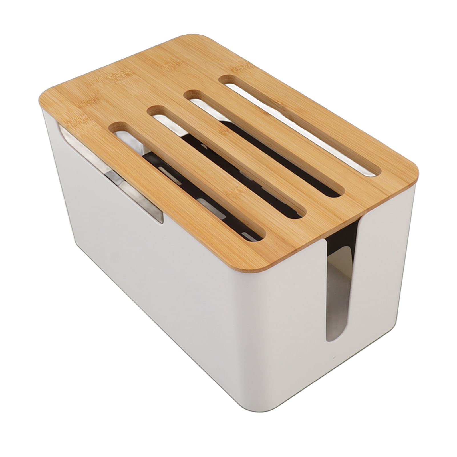 Router Storage Box, Large Router Storage Box, WiFi Router Storage Box Space Cord Management Container with Multi Holes Decorative WiFi Organizer for Home Office Electric Devices