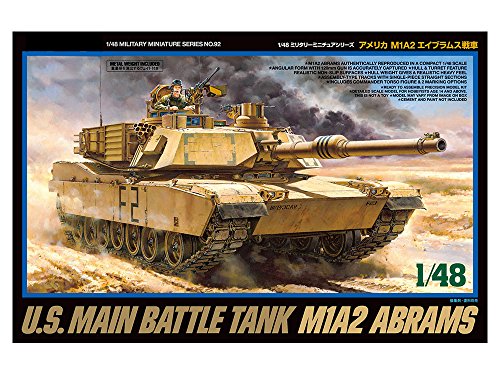 TAM32592 1:48 Tamiya M1A2 Abrams US Main Battle Tank [MODEL BUILDING KIT]