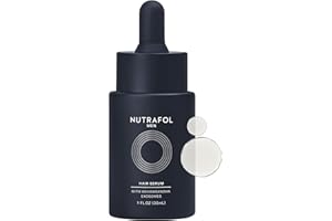 Nutrafol Men's Hair Serum, Clinically Tested to Support Visibly Thicker Hair and Scalp Coverage, Lightweight and Non-Greasy, for Daily Use - 30mL, 1 Bottle