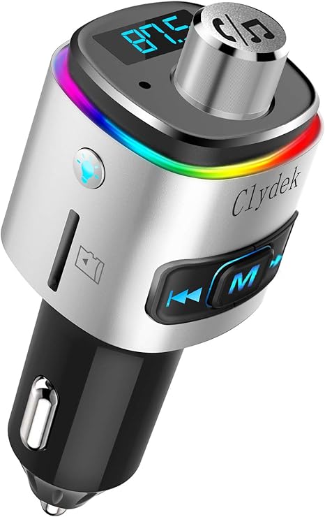 Clydek FM Transmitter, Bluetooth Radio Adapter Car Kit With QC3.0 Quick - View #4