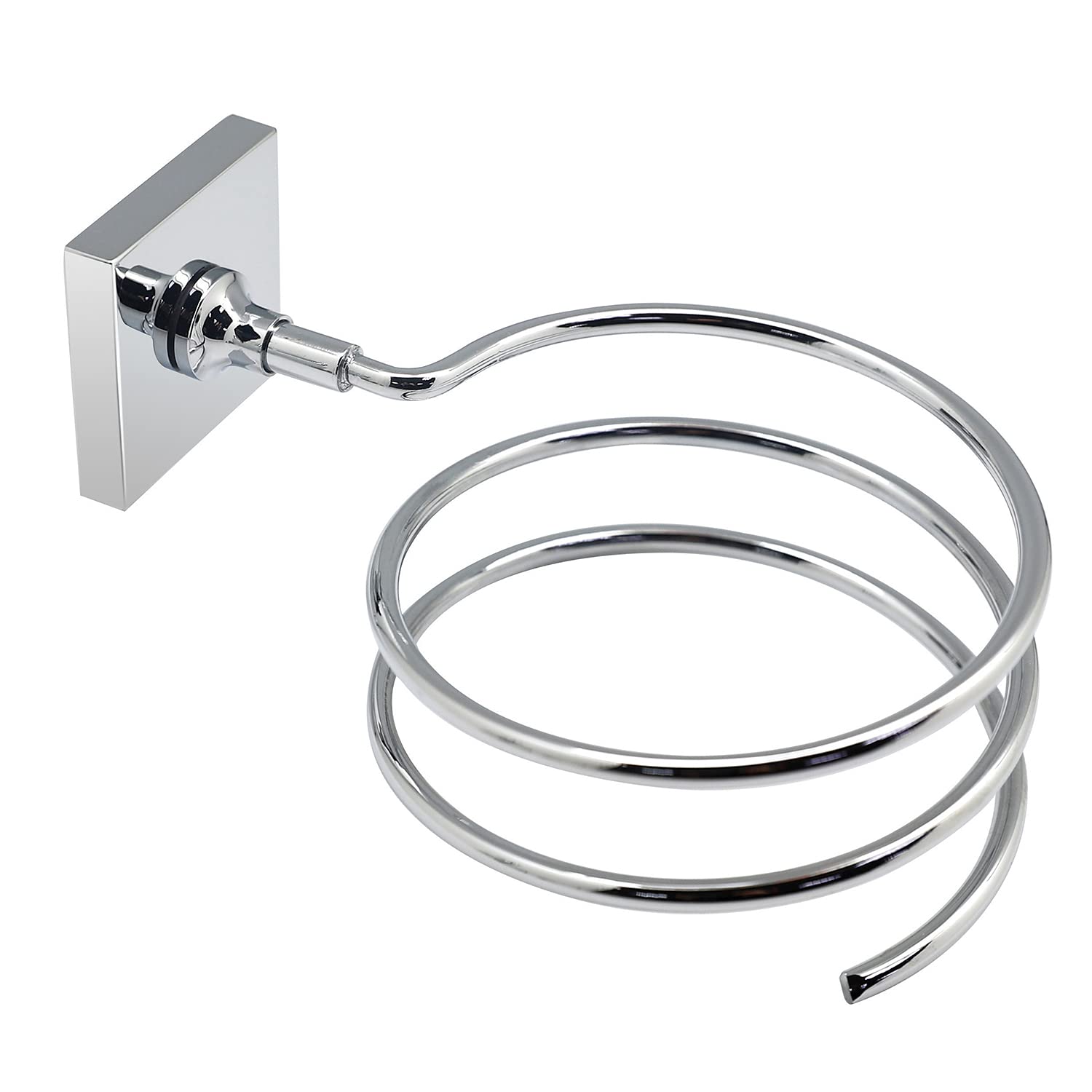 Gedy Manila, Chrome hair dryer, Measures 8.9 x 10.4 x 13.5 cm and Weight 0.09 kg, Hair dryer holder Made of 304 stainless steel, Cromall and satin glass, 15 years warranty, R&D design, Unique