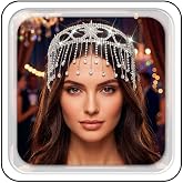 Kilshye Wedding Tiara Bridal Headbands Rhinestone Silver Headpiece for Women
