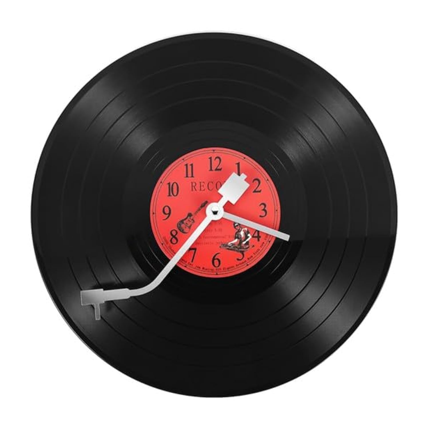 Smallterm European Retro Nostalgic Ultra-Quiet Clock Vinyl Record Personality Wall Clock Cafe Bar Decorative Wall Clock
