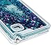 Note 4 Case,Galaxy Note 4 Case - Flowing Liquid Floating Bling Glitter Sparkle Stars Hard PC Cover Cute Creative Design Lightweight Ultra Slim-Fit Protective Cover by Badalink - Blue