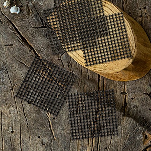 Aboat 100 Pack 2 x 2 Inch Rigid Polyethylene Garden's Drainage Mesh Hole Screens