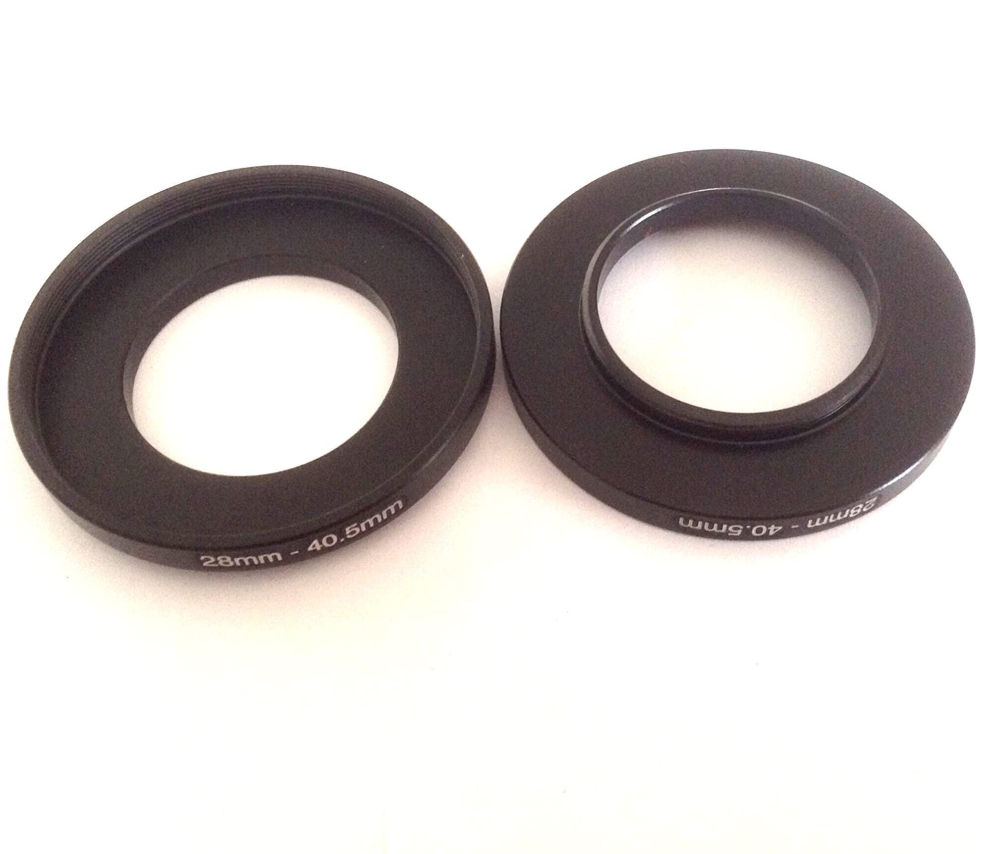 2x Adapter 28mm To 40.5mm Size Step Up Rings D-SLR Digital Cameras Lens 28-40.5mm Filter Aperture Connection Switch Circle Screws Connect-ion 28-40.5 Transfer Photography Parts Accessories