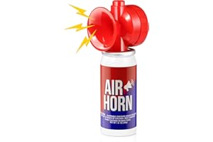 NUOVEPE Air Horns for Safety 1.4oz Coast Guard Approved Boat Horn Marine Air Horns Loud,Camping Air Horns, Air Horn for Dogs, Airhorn for Bears,Fog horn Effective signal device (1 Pack, Red)
