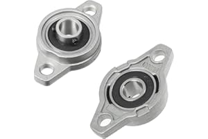 COMOK KFL000 11mm Gray Tone Metal Self Aligning Pillow Block Ball Bearing 2pcs