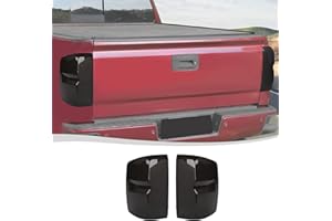Voodonala Smoked Tail Light Cover Rear Light Trim Guard Compatible with Chevy Silverado Exterior Accessories 2014-2018, Smoke Black