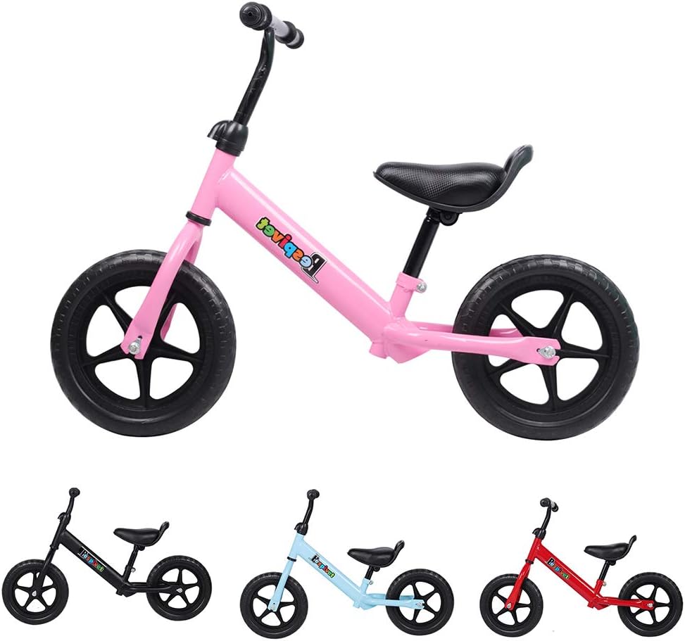 Hironpal Pink Striding Balance Bike Toddler Walker Push Bike for 2 3 4