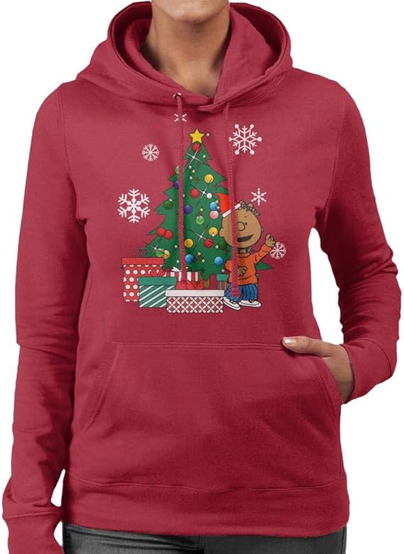 Franklin Peanuts Around The Christmas Tree Women's Hooded Sweatshirt