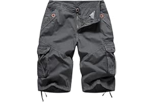 FOURSTEEDS Women's Casual Fitted Multi-Pockets Camouflage Twill Bermuda Cargo Shorts