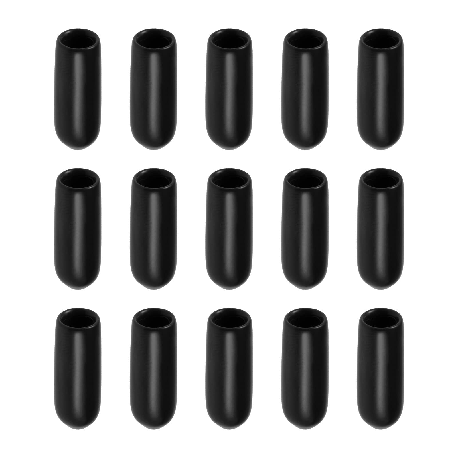 Rebower Screw Thread Protector Cover Rubber End Caps, [for Screw, Bolt] - 3.5mm ID/Black/200 Pcs