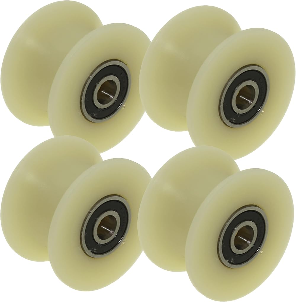 LASANA SMART MACHINES 4x 50mm Nylon Pulley Sheave Wheel 8mm Bearing 25mm Groove