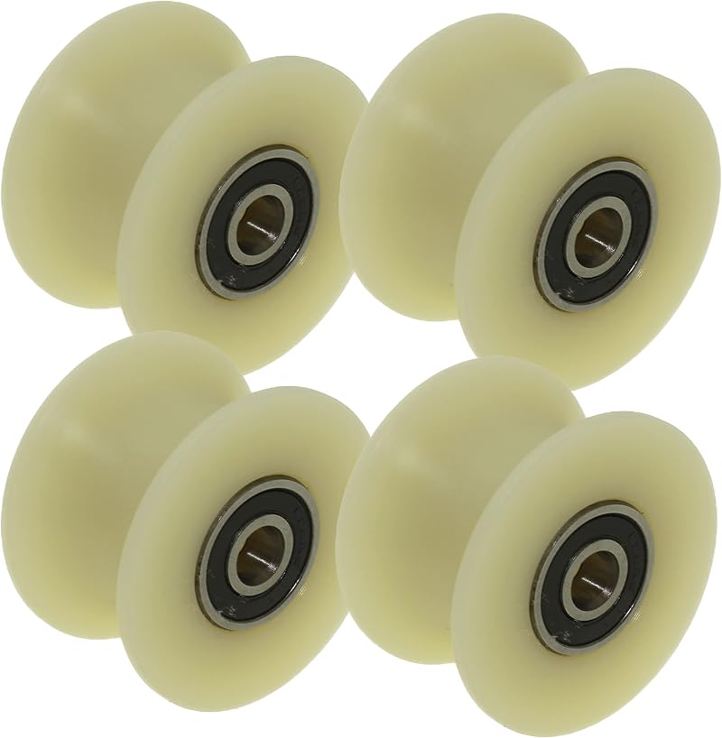 LASANA SMART MACHINES 4x 50mm Nylon Pulley Sheave Wheel 8mm Bearing 25mm Groove