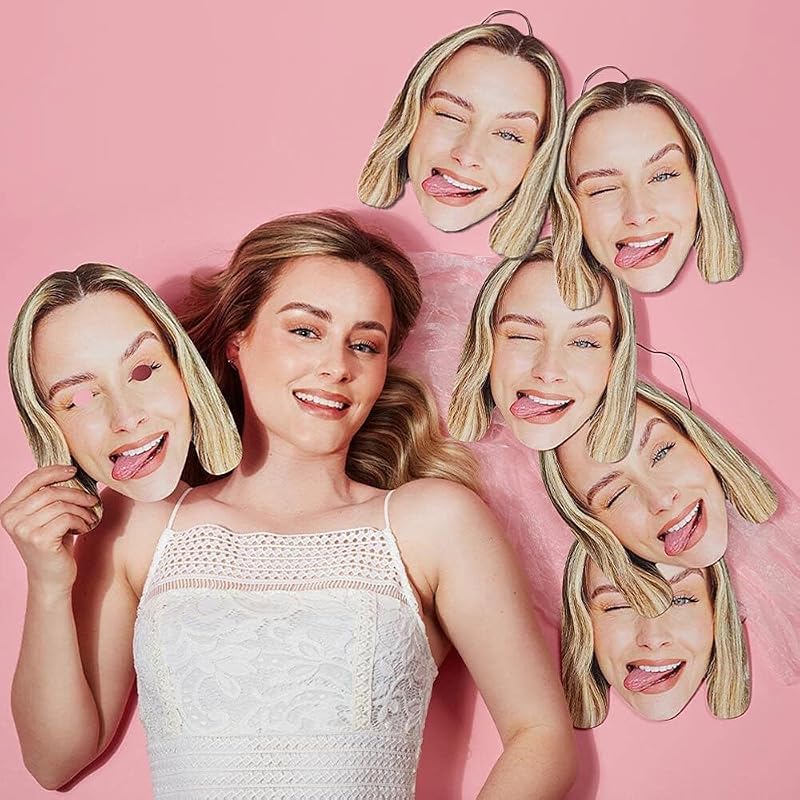 Printster 11 Pack Personalised Photo Face Masks Hen Stag Birthday Custom DIY Kit