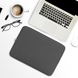RAINYEAR 14 Inch Laptop Sleeve Protective Case Grey with Soft Lining view 5