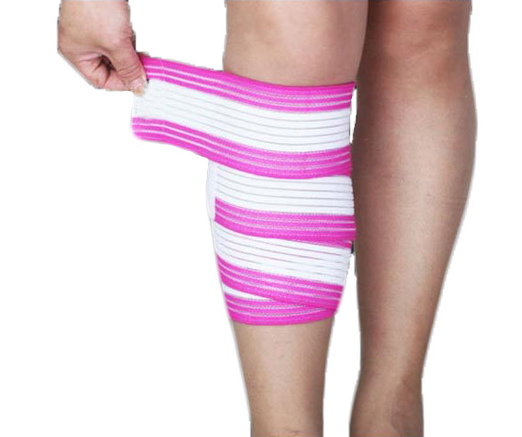 Faxianther Elastic Wrap-around Calf Splint Support Tape Bandage Outdoor Sports Breathable Compression Leg Sleeves Shin Band Ankle Knee Brace Strap Protector Guard, 1 Pc