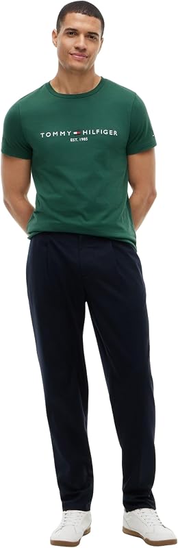 Herren T-Shirt Kurzarm Slim Fit, Grün (Ornamental Green), L — Foto 4 von 5