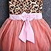 Girls Kids Vintage Lepoard Sleeveless Tulle Skirt Kids Party Dresses (3-4 Years, Lepoard)