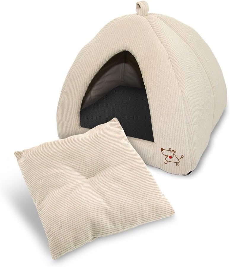 Best Pet Supplies, Inc. Best Pet SuppliesPet Tent-Soft Bed for Dog & Cat, Inc. - Tan, 19" x H: 19" : Pet Supplies