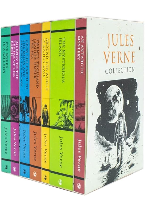 Amazon.com: Jules Verne: Seven Novels (Leatherbound Classics