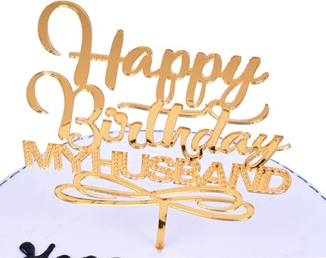 Amazon Com Shami Happy Birthday Husband Cake Topper Adult