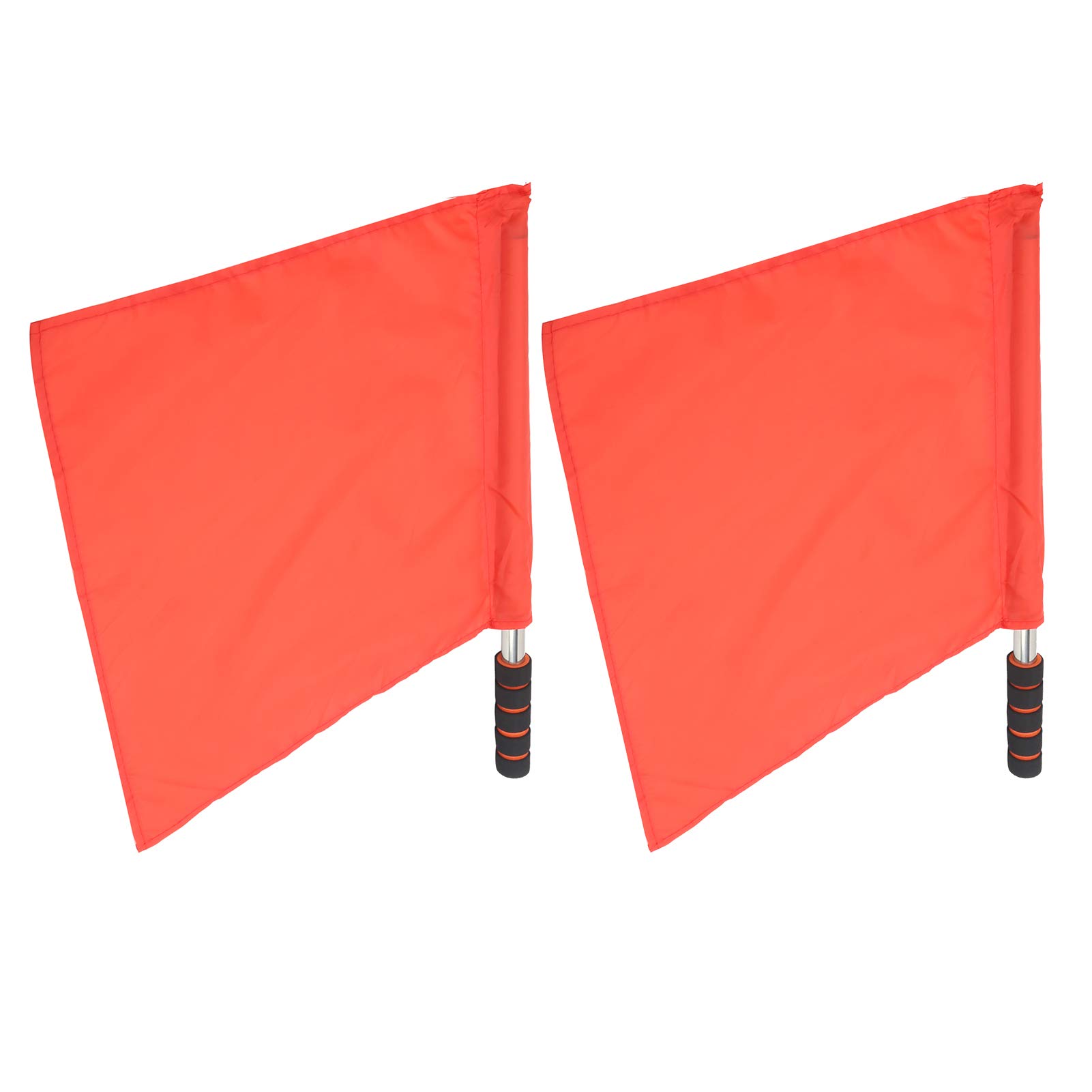 Demeras Referee Flag Referee Equipment Football Linesman Flag for Track and Field Sports/Ball Sports (red)