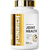 FUNRICH Glucosamine Chondroitin MSM 2100mg- Joint Support Supplement for Women and Men with MSM, Turmeric & Boswellia, for Cartilage, Joint Comfort and Flexibility - 120 Capsules