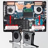 Akozon 2pcs CPU GPU Cooling Fans for ASUS TUF FX505 FX705 FX506 Series 4-Pin view 4