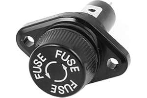 uxcell AC 600V 30A 2 Terminal Panel Mounting 10 x 38mm Fuse Holder Socket