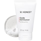 Honest Beauty Mini Gentle Gel Daily Face Cleanser, Travel Size, 1.5 fl oz | Gentle Gel Cleanser Calms &amp; Refreshes, 1.5 Fl Oz. Vegan, Cruelty-Free, Dermatologist Tested. For Sensitive Skin.