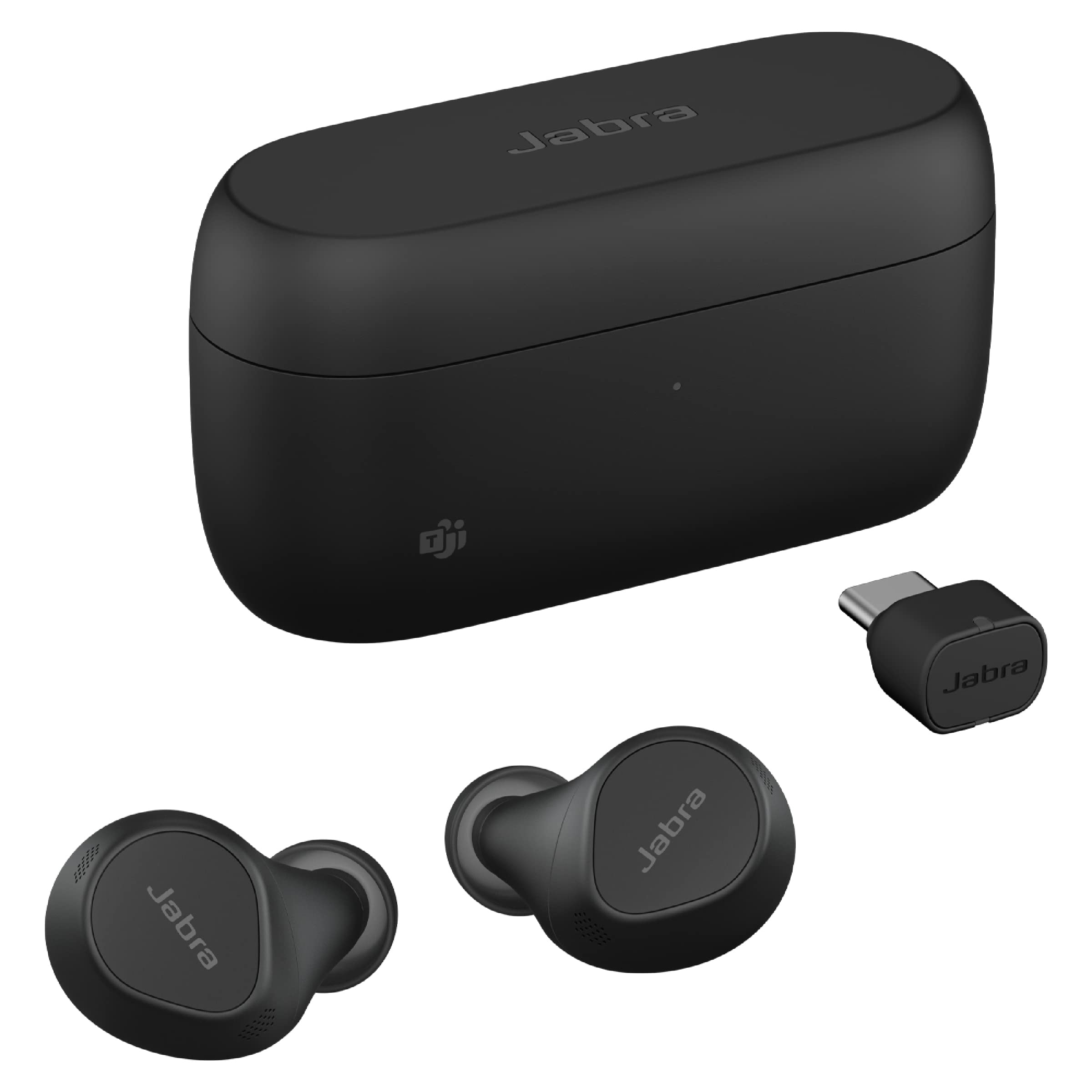 Photo 1 of Jabra Evolve2 True Wireless in-Ear Bluetooth Earbuds with Active Noise Cancellation (ANC) and 4-mic MultiSensor Voice Technology - Microsoft Teams Certified, Works with All Other Meeting apps - Black