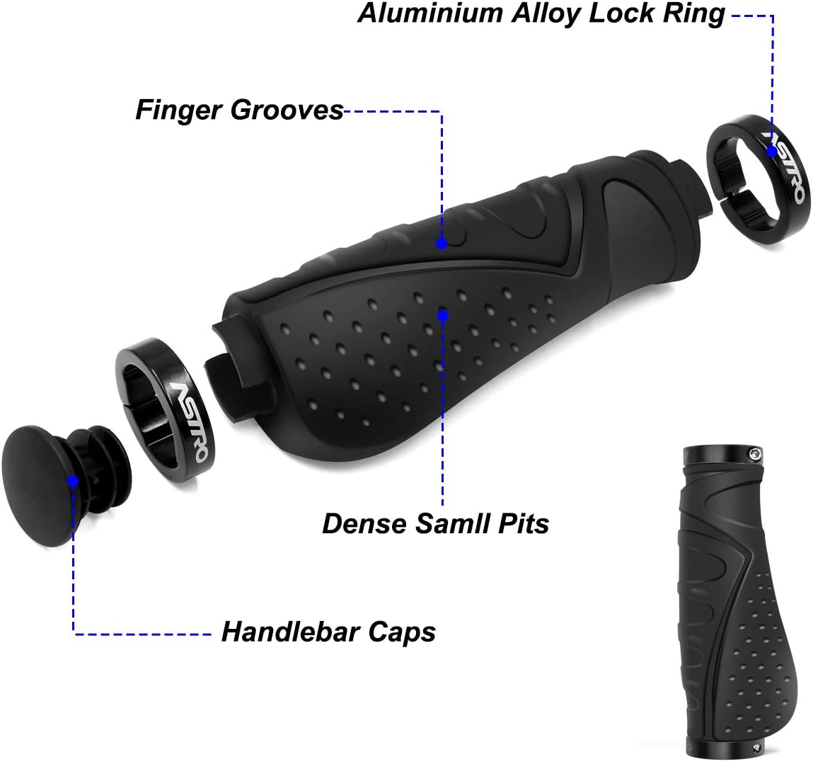 REETEE Bicycle Handlebar Grips Aluminium Screw Double Lock Bike Grips - Image 3