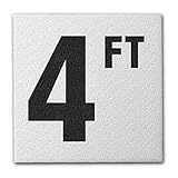 Ceramic Swimming Pool Deck Depth Marker 